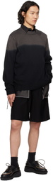 Feng Chen Wang Black Deconstructed Patchwork Shorts