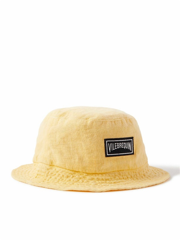 Photo: Vilebrequin - Boheme Logo-Appliquéd Linen Bucket Hat - Yellow