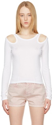 Stella McCartney White Cut-Out T-Shirt