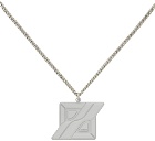 We11done Silver Logo Necklace