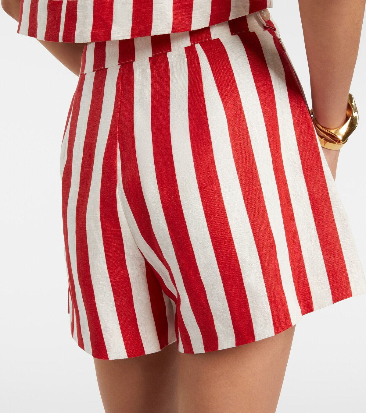 Posse Perri striped linen shorts