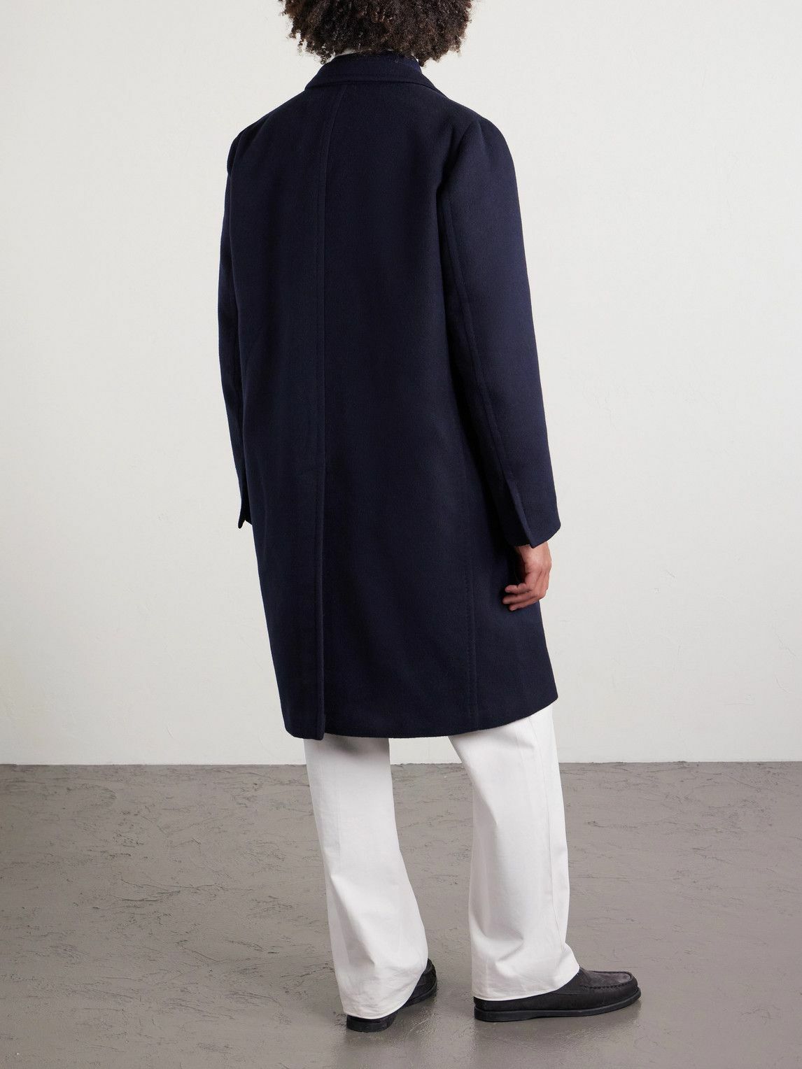 UMIT BENAN - Richard Virgin Wool and Cashmere-Blend Coat - Blue