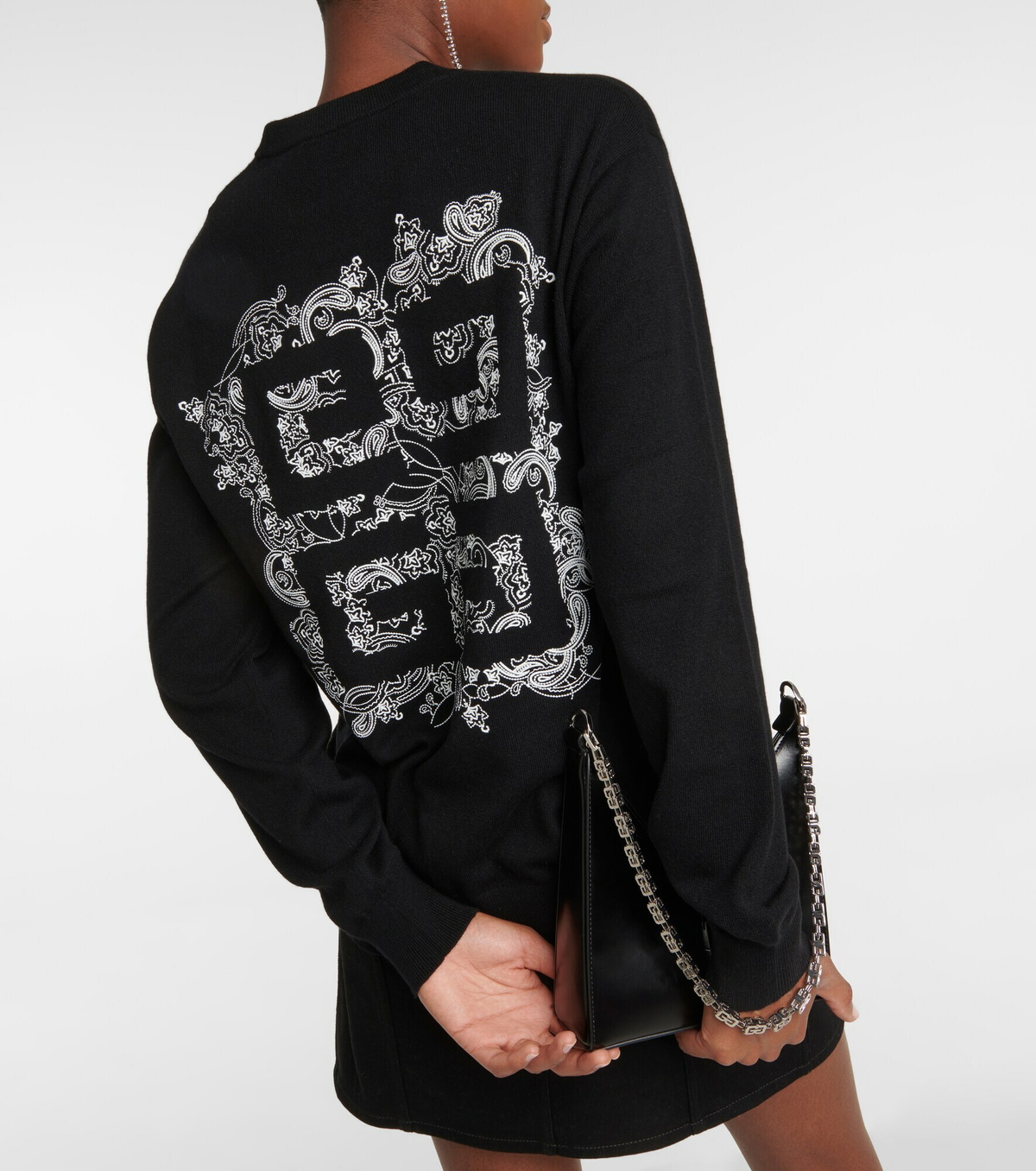 Givenchy two tone logo cashmere sweater