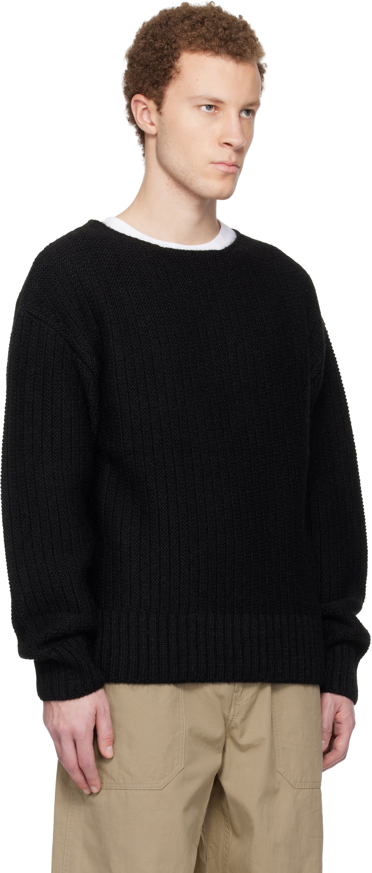 visvim Black Boatneck Sweater
