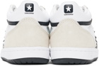 Converse White & Gray CONS Fastbreak Pro Mid Top Sneakers