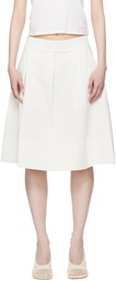 Staud Off-White London Midi Skirt