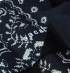 Sacai - Patchwork Cotton-Blend Socks - Black