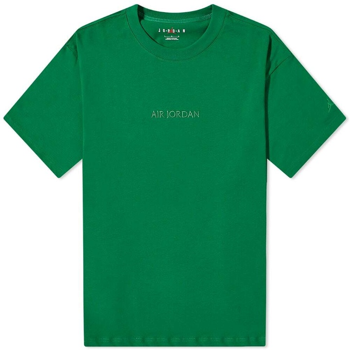 Photo: Air Jordan Men's Wordmark T-Shirt in Pine Green