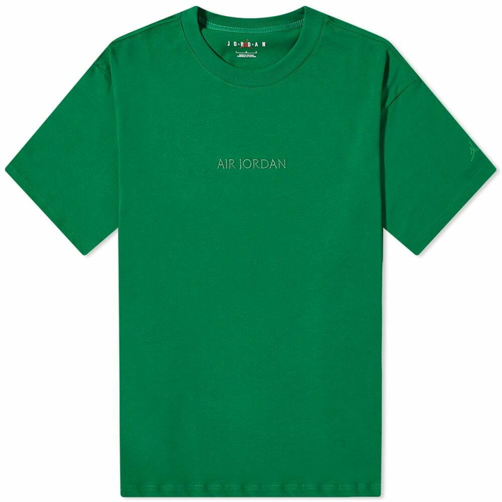 Photo: Air Jordan Men's Wordmark T-Shirt in Pine Green