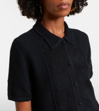 Velvet Rosemond open-knit cotton and cashmere top