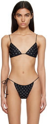 Alexander Wang Black Hotfix Bikini Top
