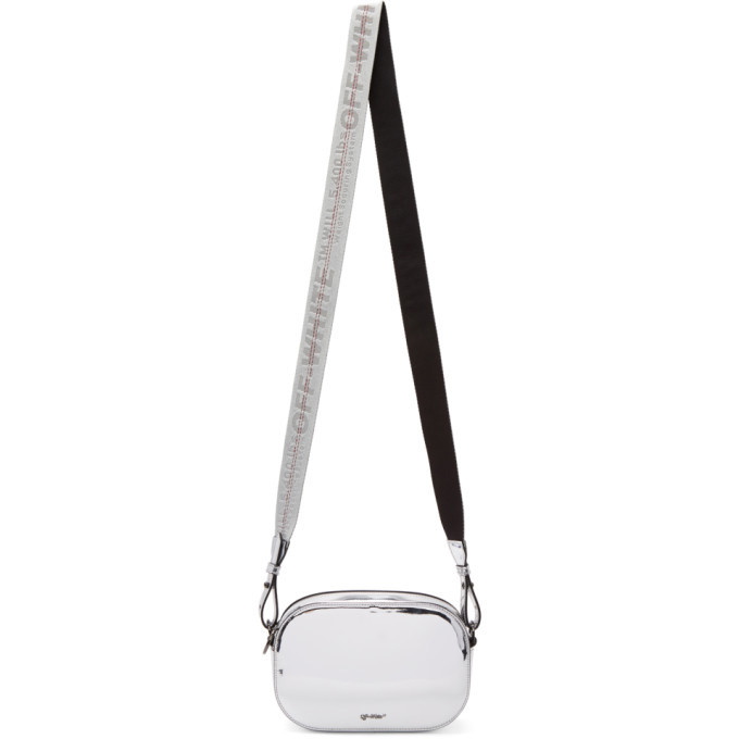 OFF-WHITE Mirrored-leather belt bag
