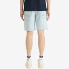 Gucci Men's Bleach Wash Denim Shorts in Light Blue/Ivory