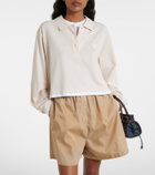 Prada Cotton piqué and jersey polo shirt