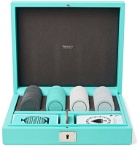 Tiffany & Co. - Everyday Objects Sterling Silver, Porcelain and Leather Poker Set - Blue