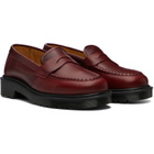 Dr. Martens Burgundy Delapre 'Made In England' Classic Loafers