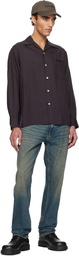 WACKO MARIA Purple 50's Open Collar Shirt