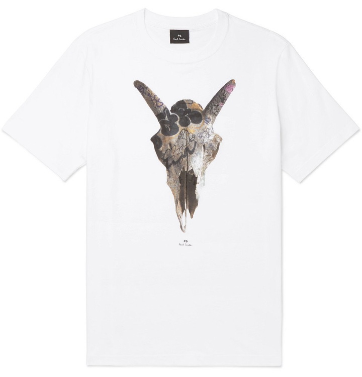 Photo: PS by Paul Smith - Printed Organic Cotton-Jersey T-Shirt - Men - White