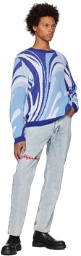 RtA Blue Graphic Sweater