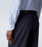 Canali Striped cotton poplin shirt