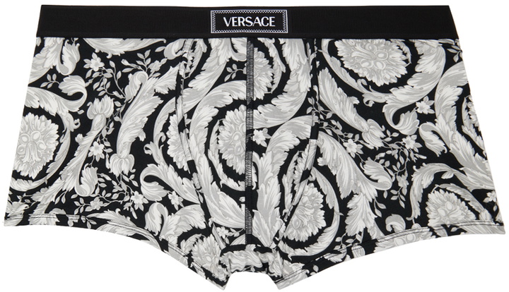 Photo: Versace Underwear Gray & Black Printed Graphic Pattern Boxers