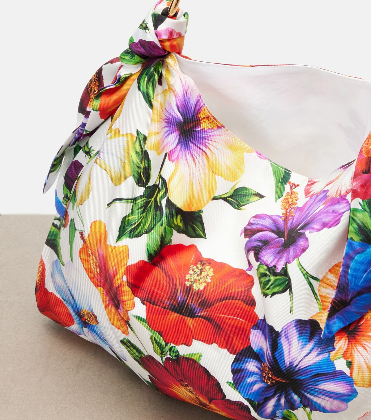 Dolce&Gabbana Medium floral satin tote bag