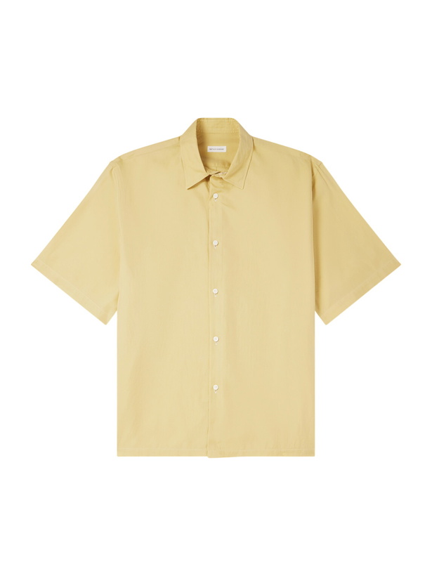 Photo: Kaptain Sunshine - Cotton and Silk-Blend Shirt - Yellow