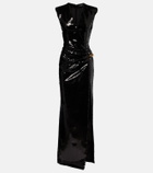 Balmain Chain-detail sequined gown