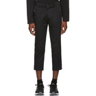 Wonders Black Twill Cropped Trousers