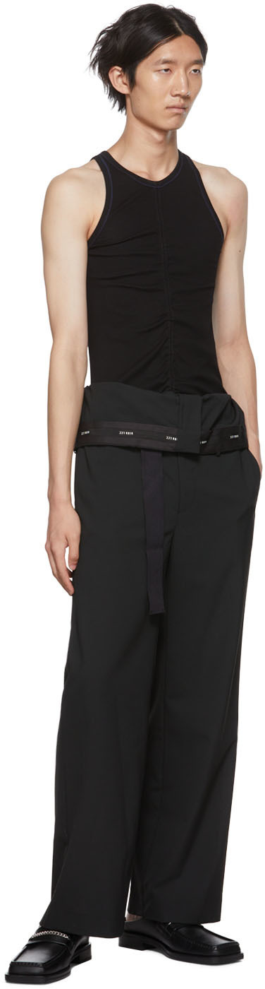 Dion Lee Black Ruched Tank Top