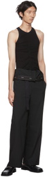 Dion Lee Black Ruched Tank Top
