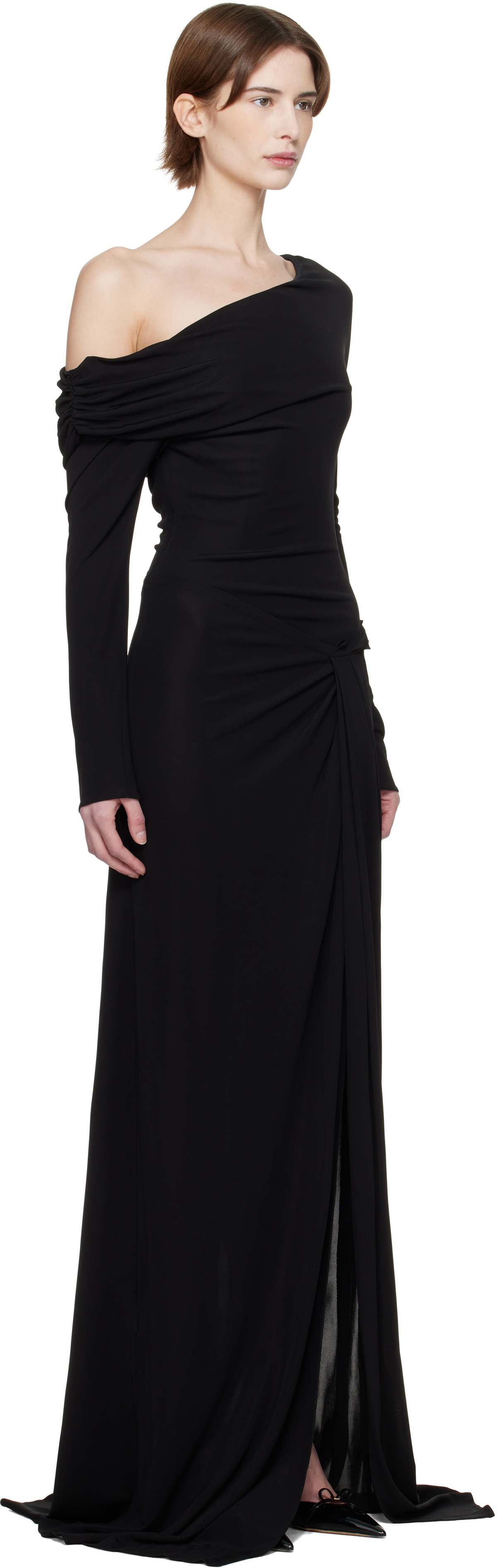 16Arlington Black Polyta Maxi Dress