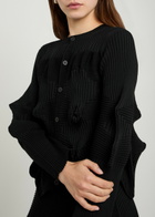 Issey Miyake Sculpted Knit Cardigan Black