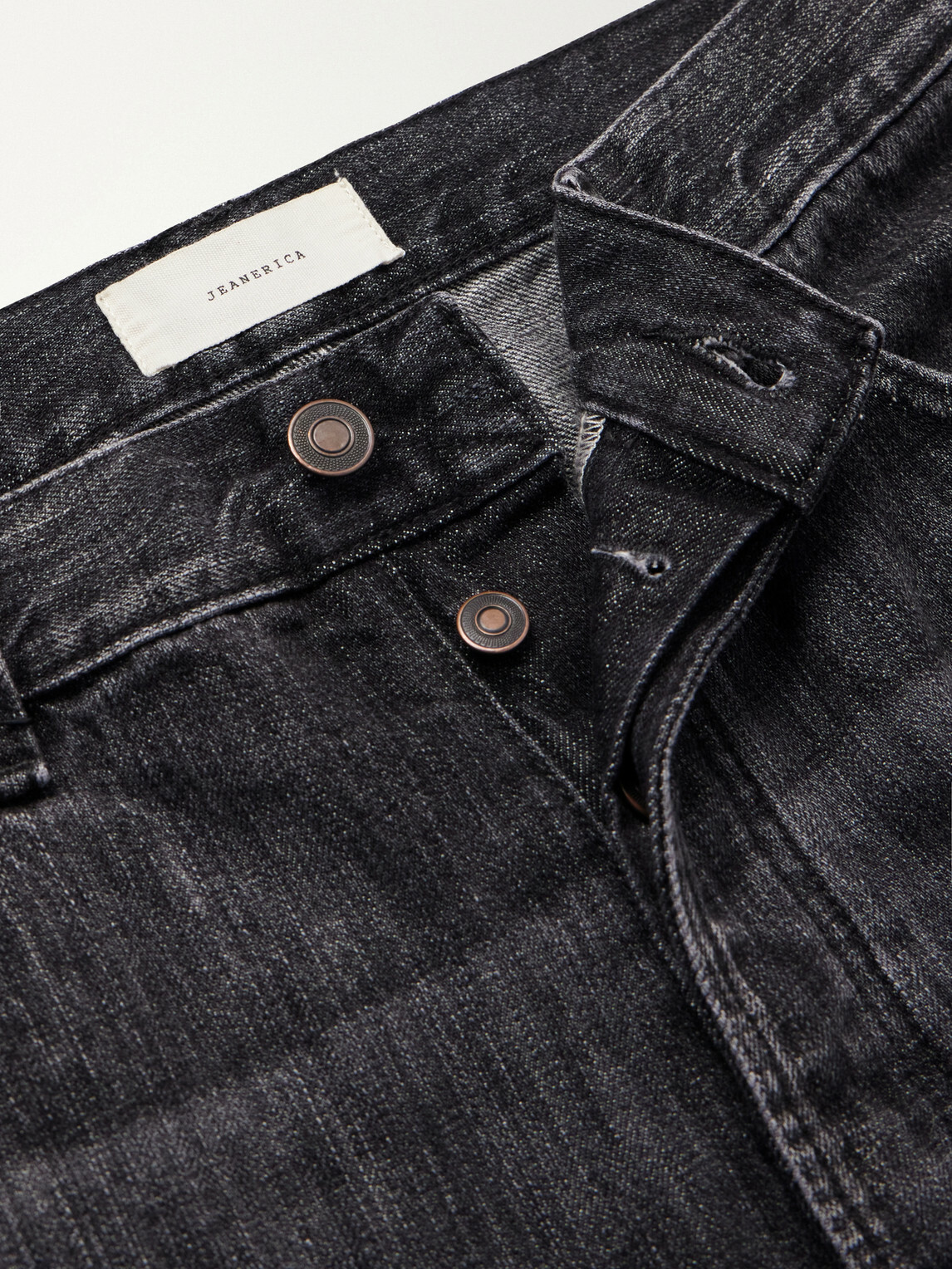 Jeanerica - Vega Straight-Leg Recycled Cotton-Blend Jeans - Black