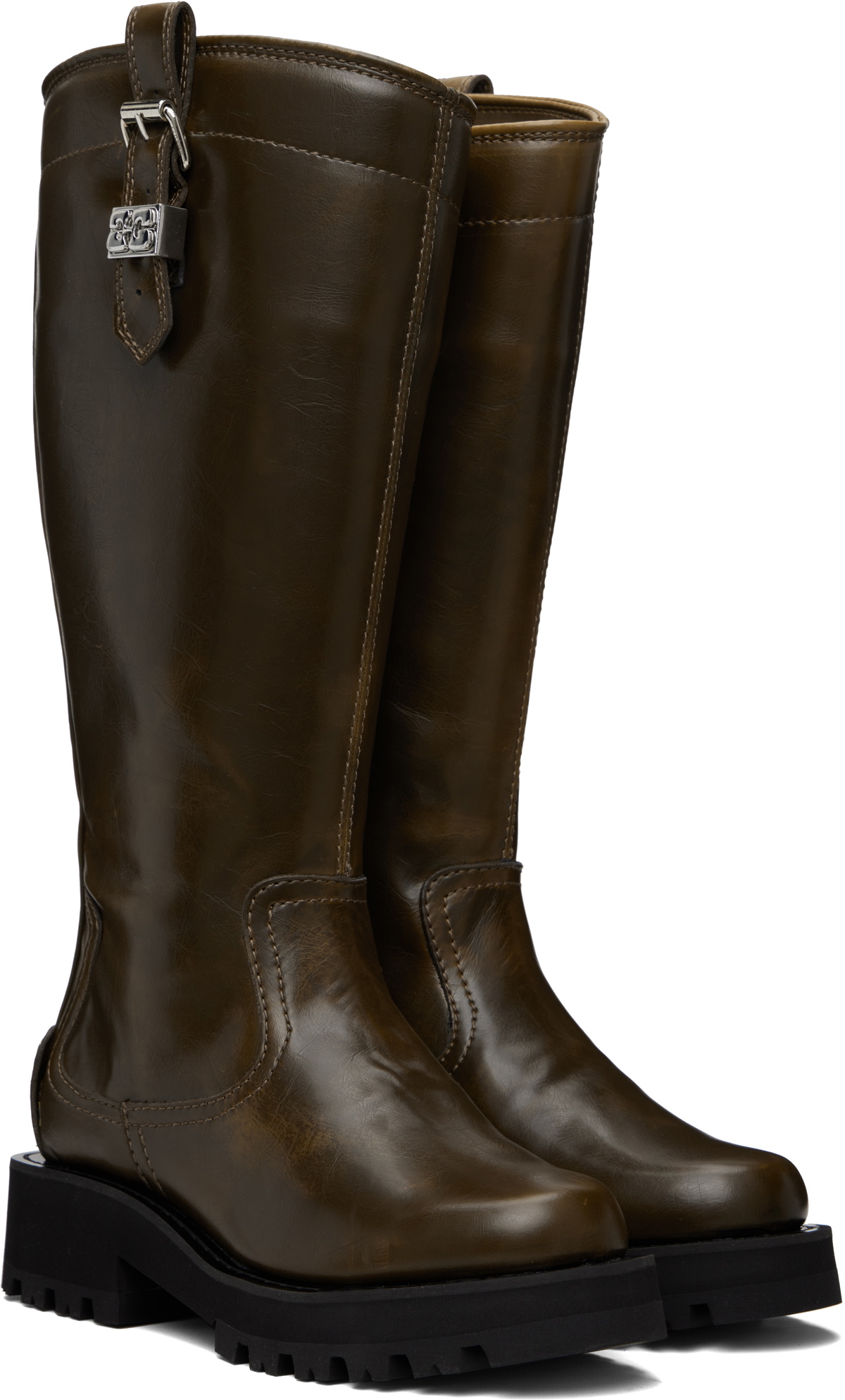 GANNI Brown High Boots