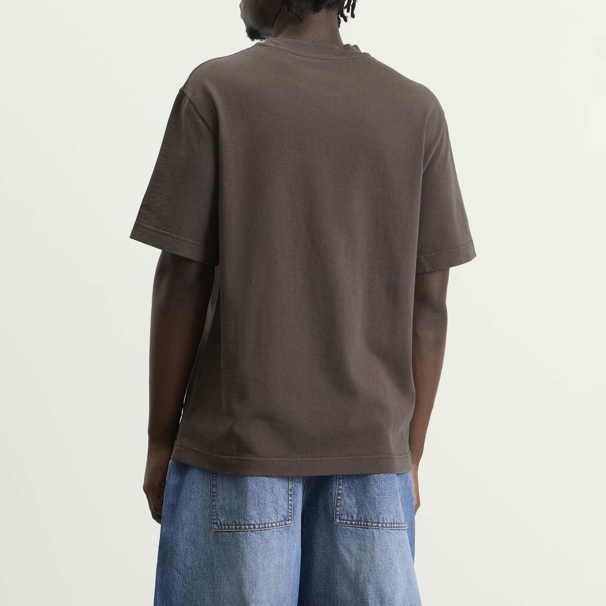 Jacquemus Men's Grosgrain Logo T-Shirt in Brown