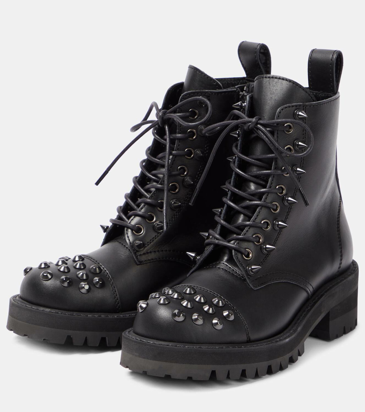 Junya Watanabe Embellished leather biker boots