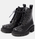 Junya Watanabe Embellished leather biker boots