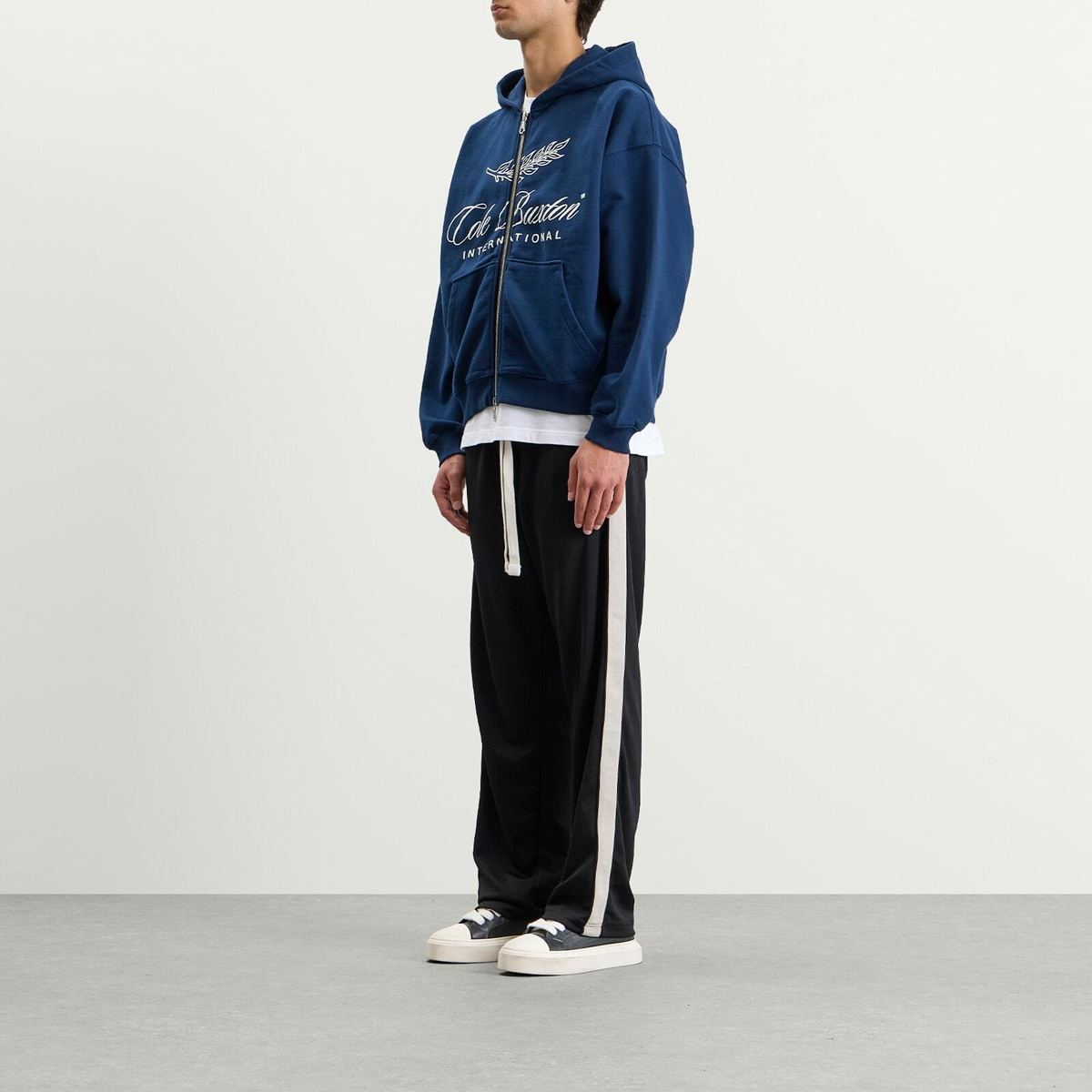 Cole Buxton Men's International Zipped Hoodie in Navy