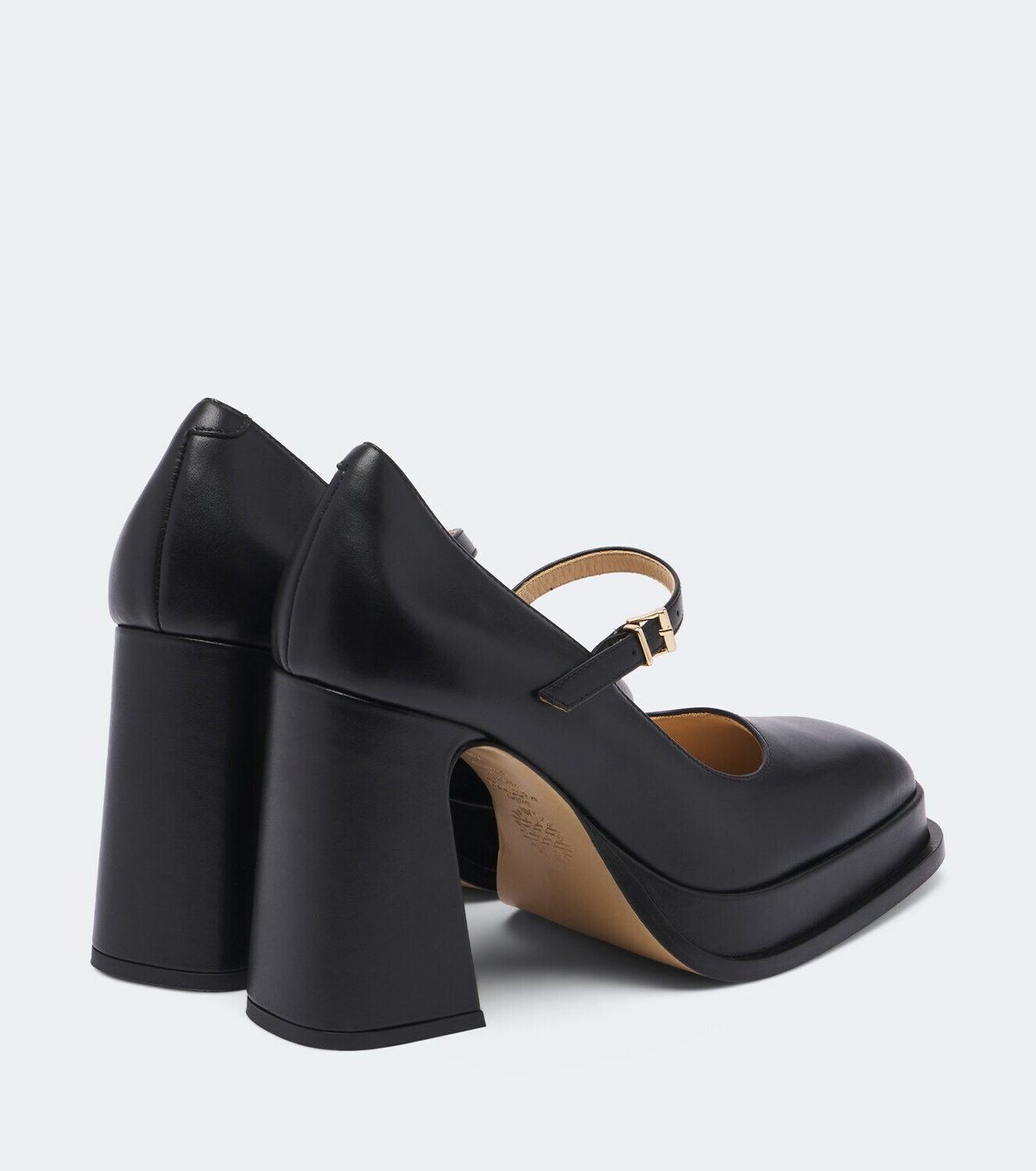 Souliers Martinez Casilda leather platform Mary Jane pumps