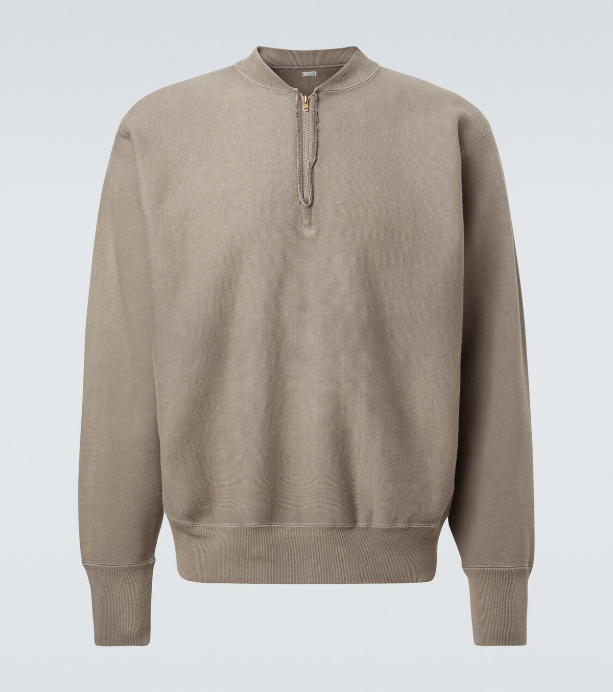 A.Presse Vintage cotton jersey half-zip sweatshirt
