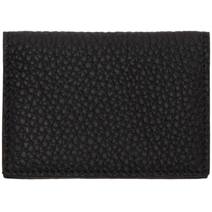 Photo: Ã‰ditions M.R  Black Leather Card Holder 