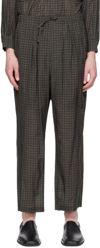 Photo: YOKE Gray Plaid Trousers