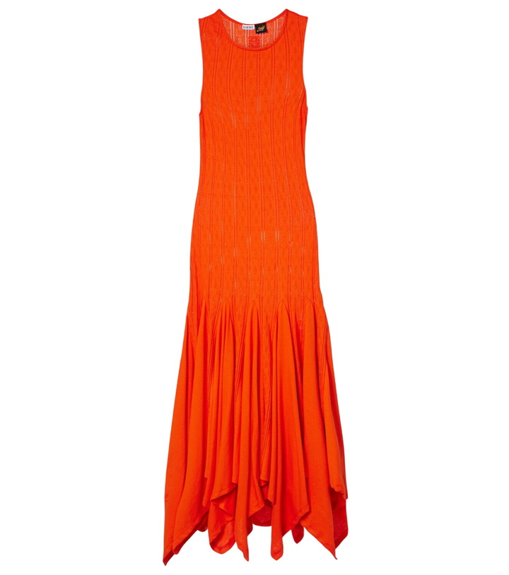 Photo: Loewe Paula's Ibiza pointelle cotton jersey maxi dress