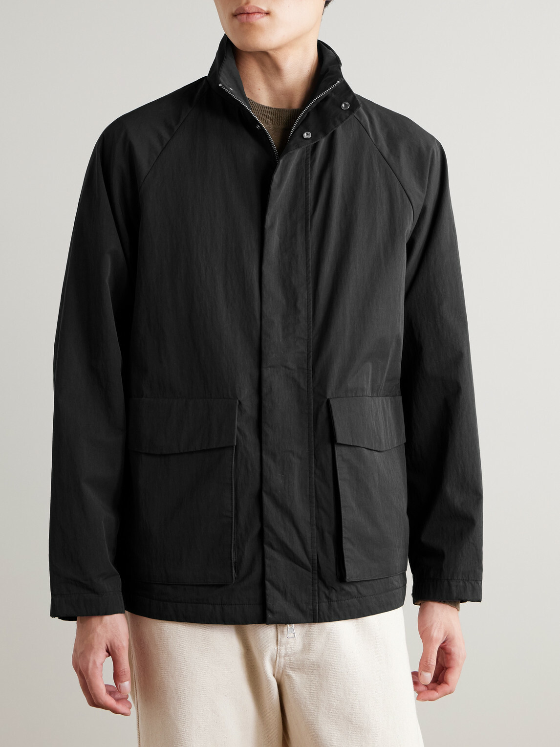 NN07 - Rafael 80035 Cotton-Blend Shell Jacket - Black