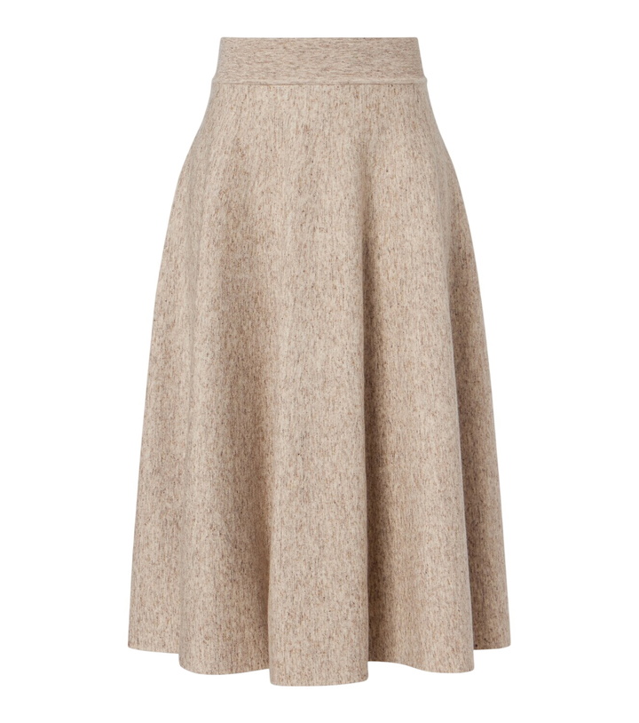 Photo: Loro Piana Cashmere, wool, and linen midi skirt
