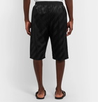 Fendi - Logo-Print Satin Drawstring Shorts - Black