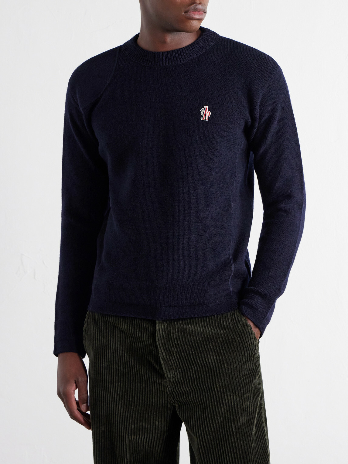 Moncler Grenoble - Logo-Appliquéd Virgin Wool Base Layer - Blue