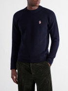 Moncler Grenoble - Logo-Appliquéd Virgin Wool Base Layer - Blue