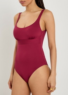 Max Mara Camilla Scoop-neck Swimsuit Burgundy